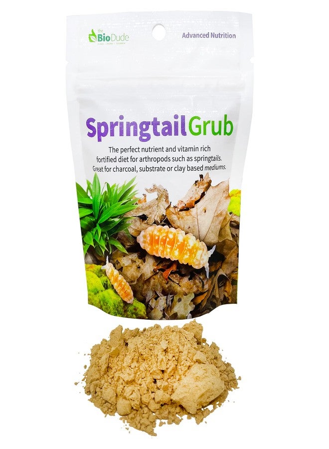BIODUDE The Bio Dude Springtail Grub 4 Ounce Springtail Diet for bioactive terrariums. Arthropod (Springtail) Food. Great for culturing, Feeding and More. - Image 1
